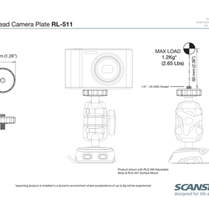 SCANSTRUT Standard ¼” thread mount RL-511